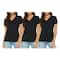 Women's Loose Fitting Short Sleeve V-Neck Tee (3-Pack)